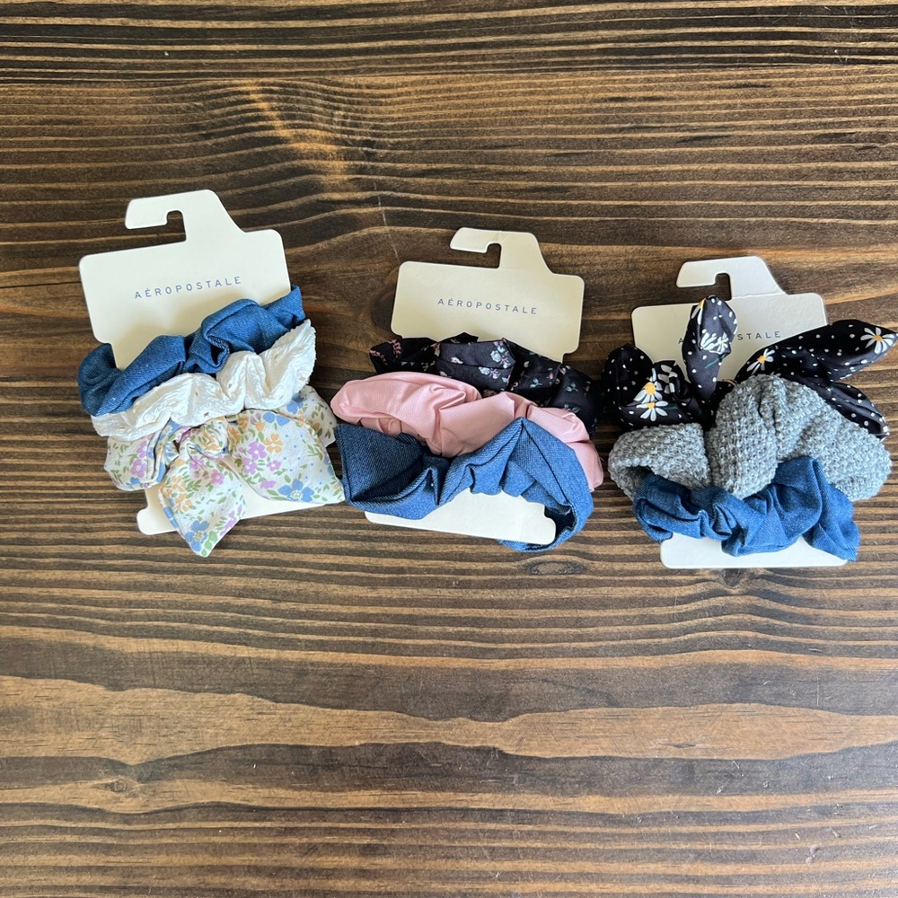 Aeropostale Blue Pink Hair Accessories Set